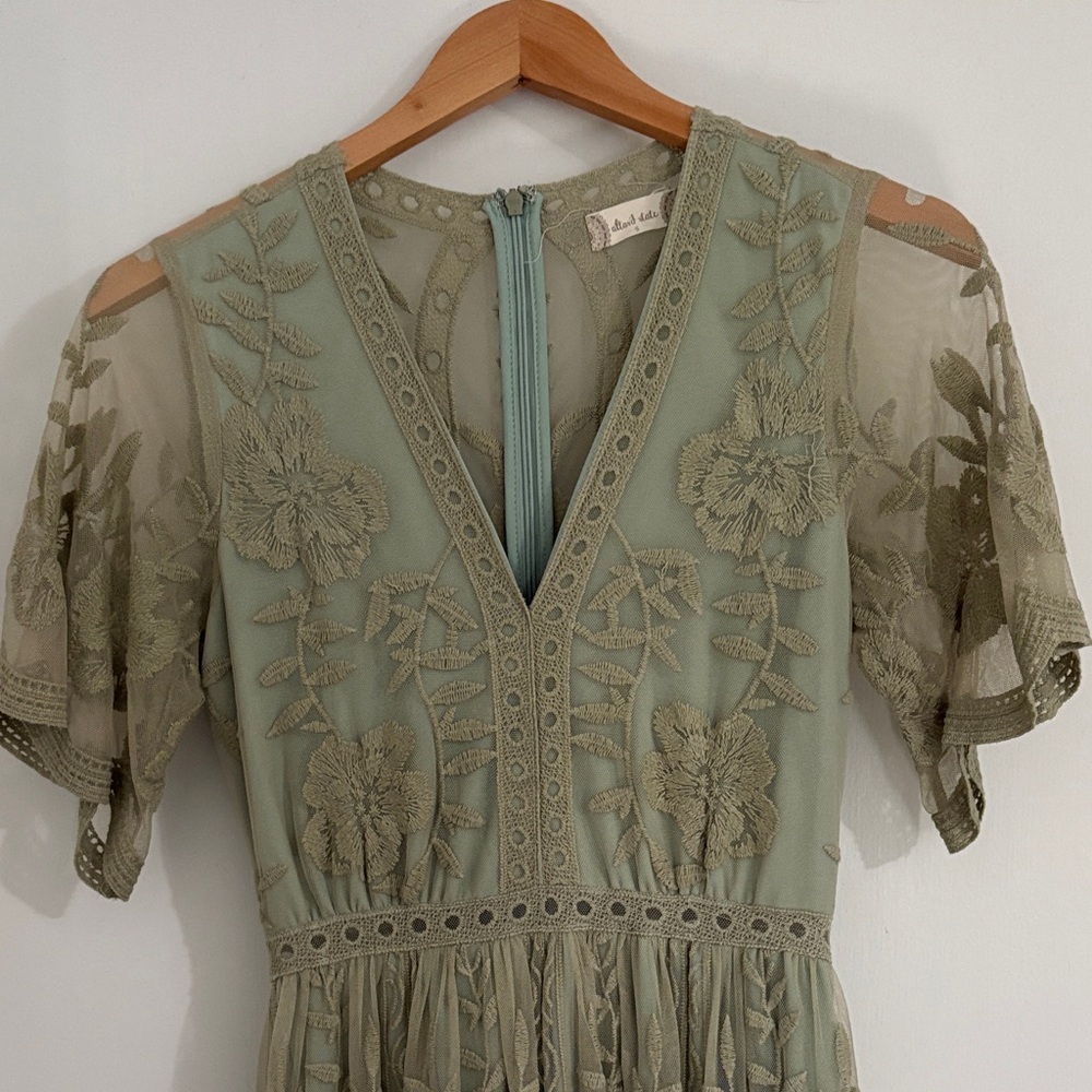Altar’d State Green Lace Dress